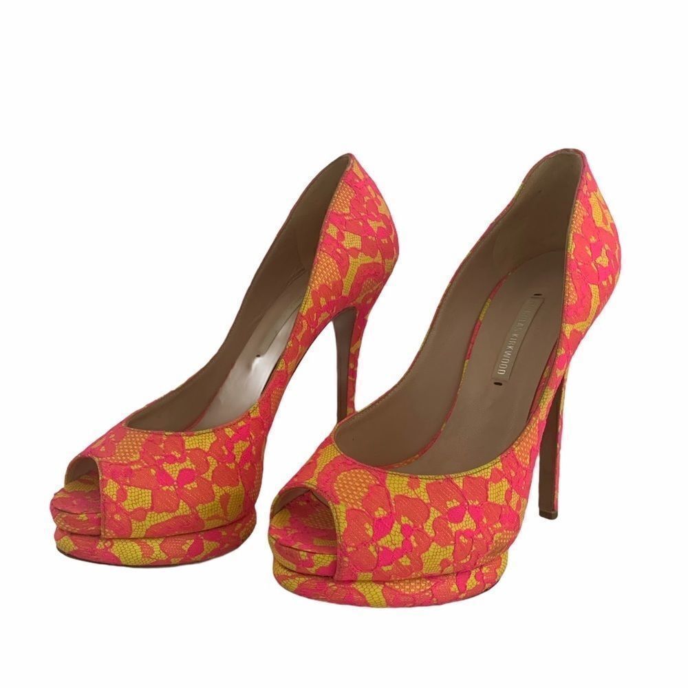 Nicholas Kirkwood 37 lace platforms heels